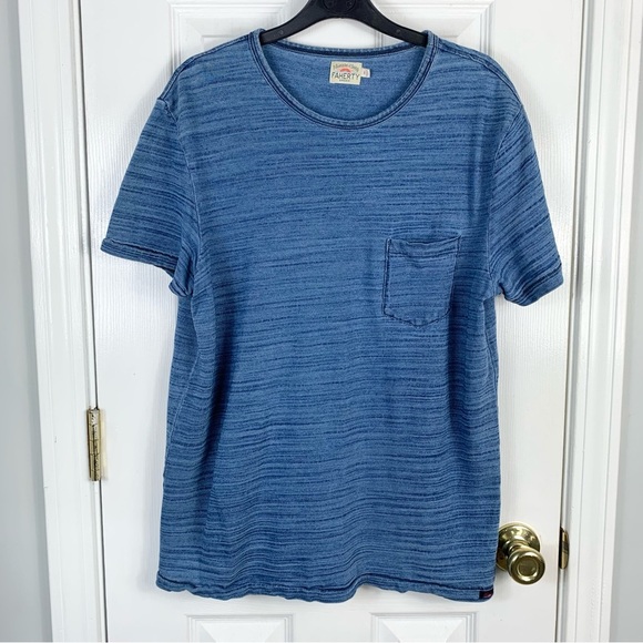 Faherty Brand Indigo Pocket Tee Cotton Men’s Size Small - Picture 1 of 4